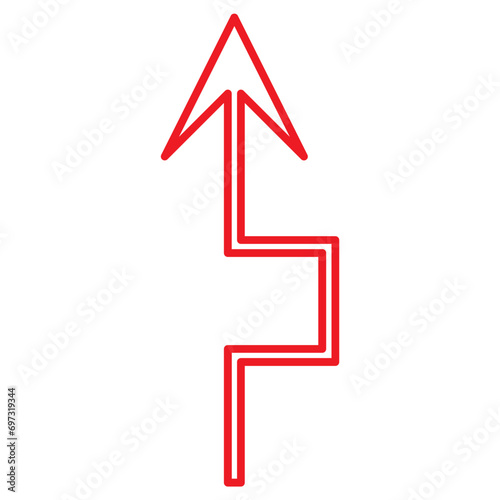 arrow red icon