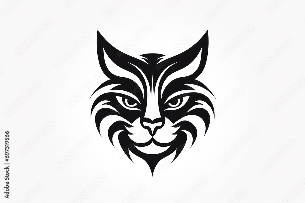 Fototapeta premium black vector logo of cat
