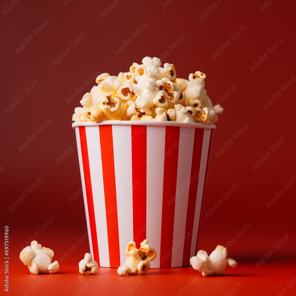 Healthy crunchy delicious popcorn, ai generated
