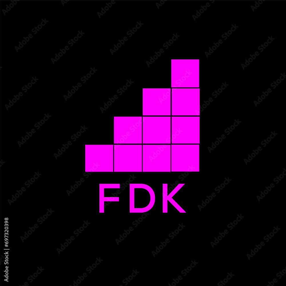 FDK Letter logo design template vector. FDK Business abstract connection vector logo. FDK icon circle logotype.
