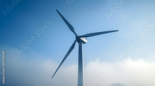 Windmills produce renewable green energy. photo