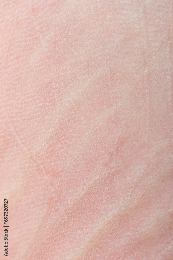 Human skin with hairs, human skin in macro