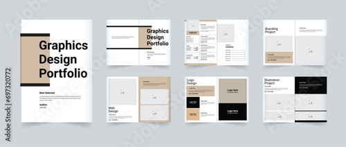 Portfolio layout template or graphics design portfolio template photo