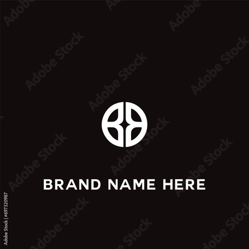 BB logo. B B design. White BB letter. BB B B letter logo design. Initial letter BB linked circle uppercase monogram logo.