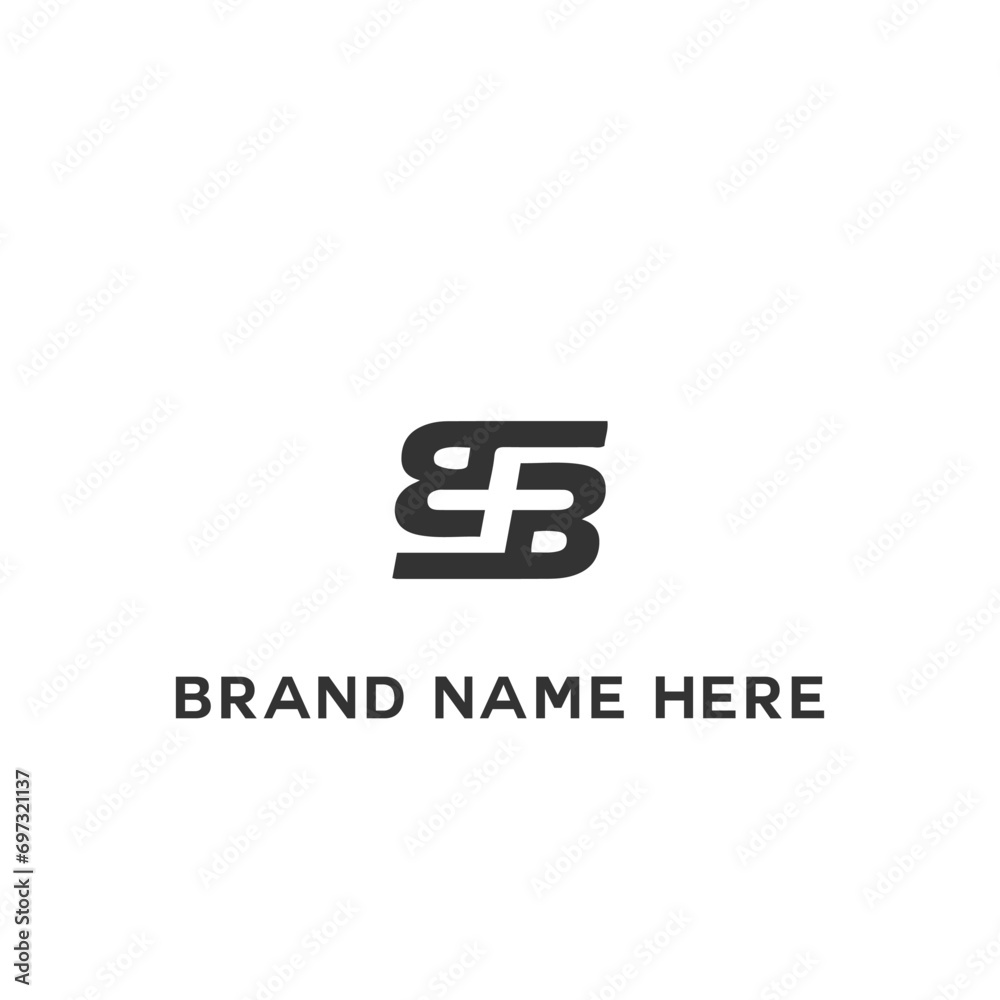 Fototapeta premium BB logo. B B design. White BB letter. BB B B letter logo design. Initial letter BB linked circle uppercase monogram logo.