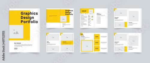 Graphics design portfolio layout design 12 Pages design photo