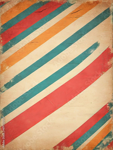 Abstract Harmony: Vintage lines against a background with a retro grunge texture