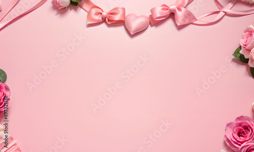 pink rose frame