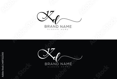 Xd initial handwriting signature logo design lettering