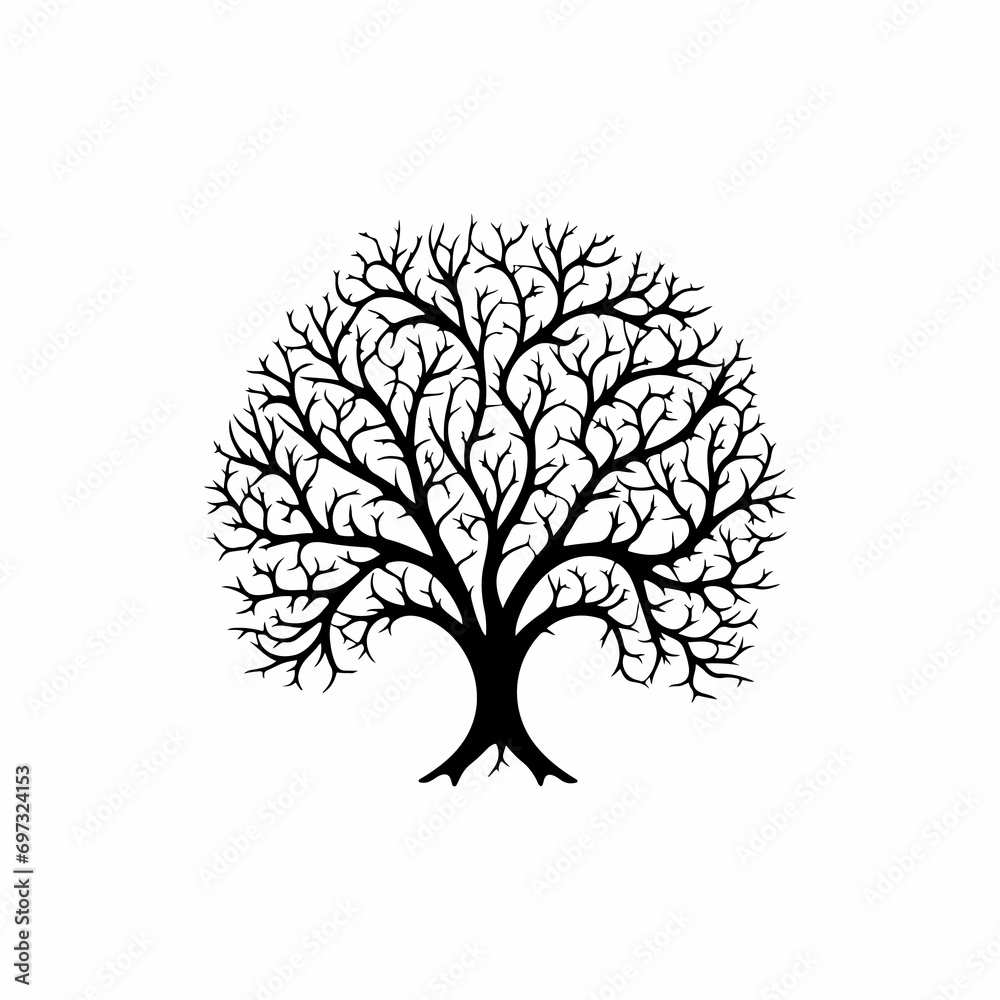 halloween concept tree vector on white background ai generated halloween concept tree vector on white background ai generated