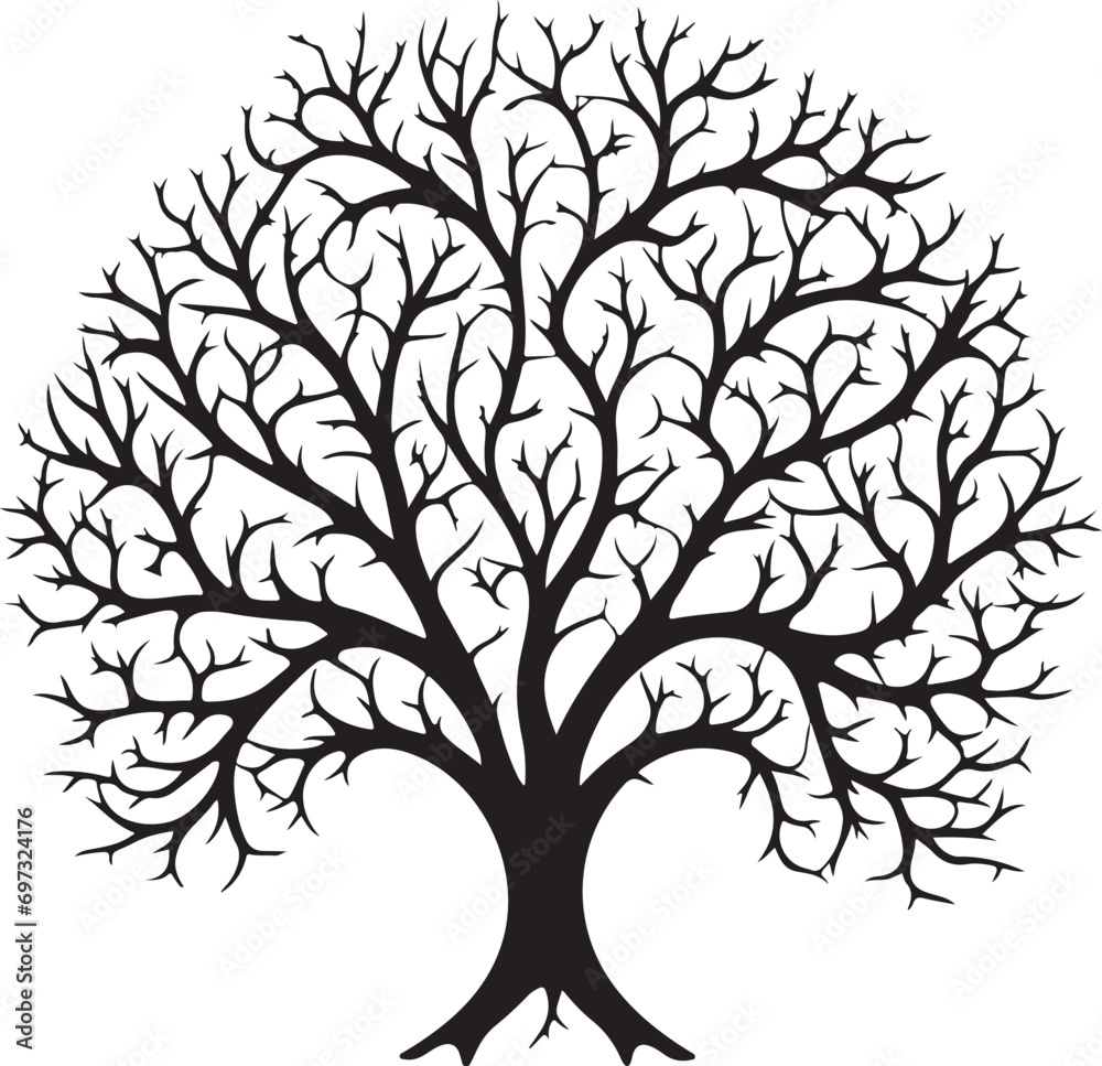 halloween concept tree vector on white  background ai generated