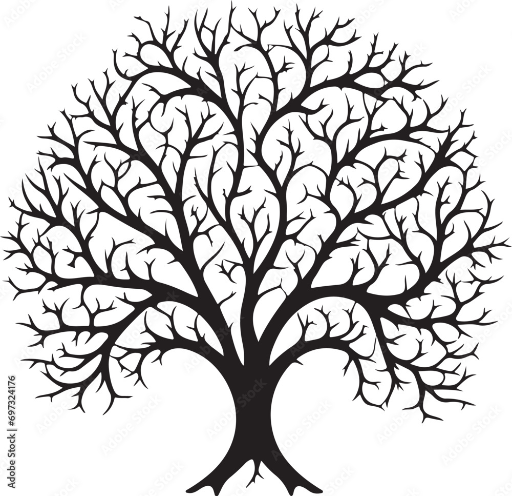 Obraz premium halloween concept tree vector on white background ai generated