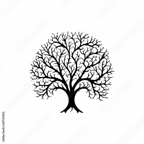 halloween concept tree vector on white  background ai generated © Umar