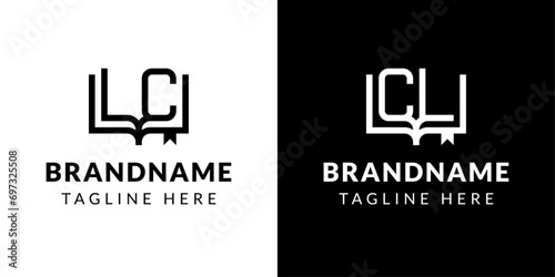 Letter CL and LC Book Logo, suitable for business related to book with CL or LC initials