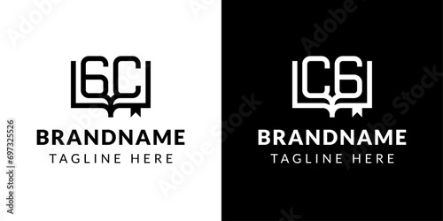 Letter CG and GC Book Logo, suitable for business related to book with CG or GC initials