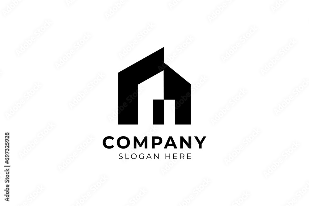 Fototapeta premium Abstract House logo design template flat vector