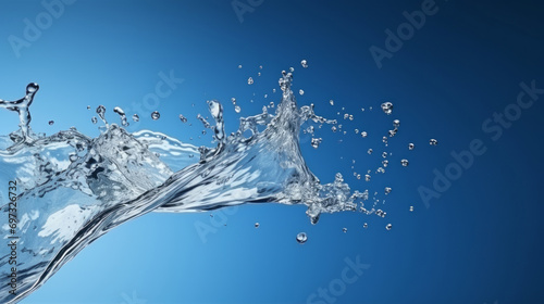 Water splash. Drops and splashes of pure transparent water