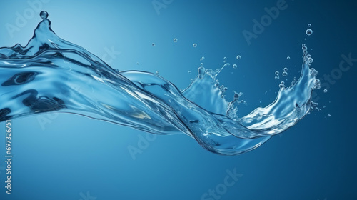 Water splash. Drops and splashes of pure transparent water