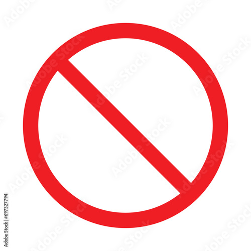 Free Download Prohibition symbol. Prohibition Sign. Prohibition icon isolated on white background. eps 10 - GFXLoad