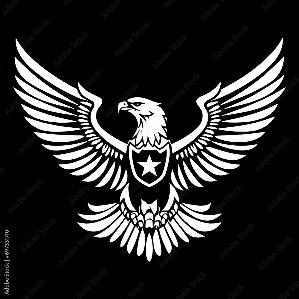 Obraz premium The flying eagle logo illustration, animal phoenix bird logo graphic element, icon design, vector design