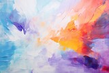 Abstract watercolor background. Multicolored brush strokes on canvas, Colorful abstract background wallpaper featuring a modern motif visual art created with mixtures of oil paint, AI Generated
