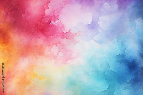 Abstract colorful watercolor for background. Digital art painting. Illustration, Display an abstract colorful watercolor background suitable for graphic design, AI Generated