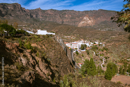 View Over San Bartolomé De Tirajana To Pico De Las Nieves photo