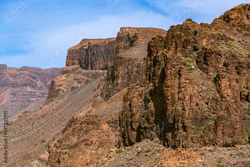 The High Cliffs At The Barranco De Fataga