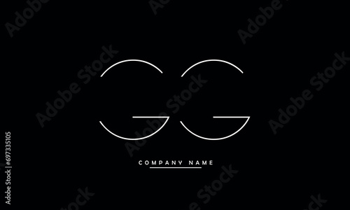 GG Abstract Letters Logo Monogram