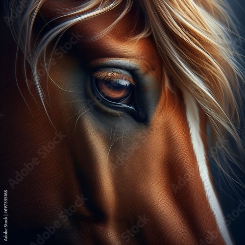 close up portrait of horse with eyes © Maryam