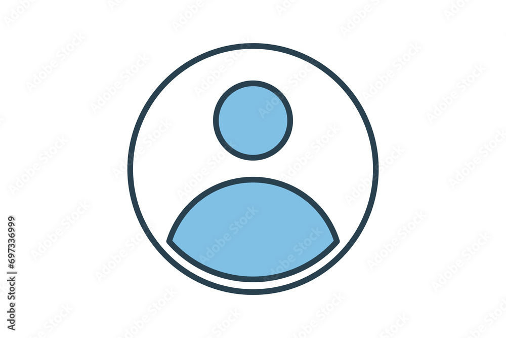user profile icon. icon related to basic web and UI. suitable for web site, app, user interfaces, printable etc. flat line icon style. simple vector design editable user profile icon. icon related to basic web and UI. suitable for web site, app, user interfaces, printable etc. flat line icon style. simple vector design editable