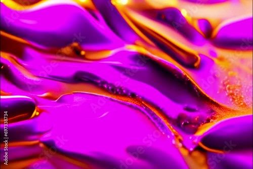 luxury golden and purple 4K , Color paint drops in water ,clor splash in water , drop Colorful ink in water photo