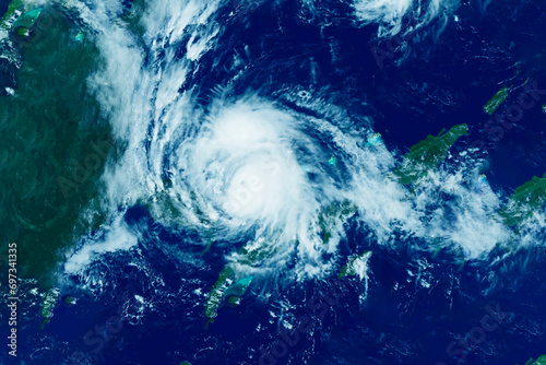 Hurricane seen from space. Elements of this image furnished by NASA