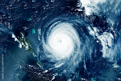 Hurricane seen from space. Elements of this image furnished by NASA photo