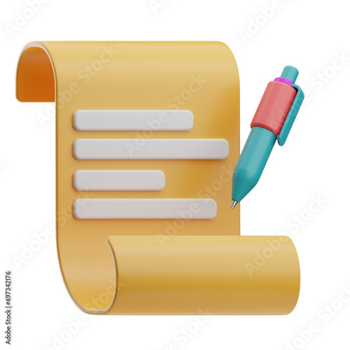 Cultural Activities Object Poetry 3D Illustration