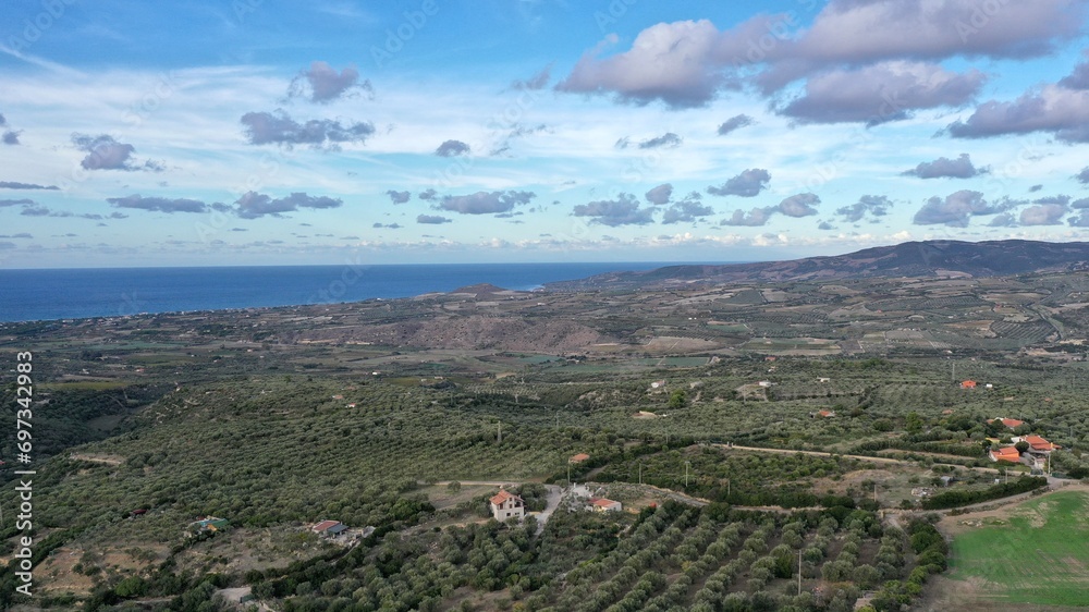 Obraz premium survol du centre de la Sardaigne 