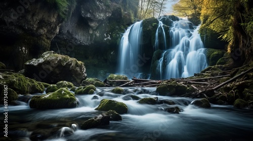 A picture of the waterfalls at saut du loup in france that is breathtaking
