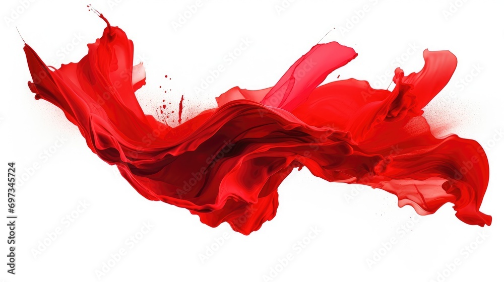 Unleash creativity with vibrant red brush strokes on a clean white canvas.