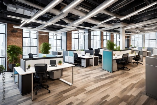 office interior Design generated by AI technology
