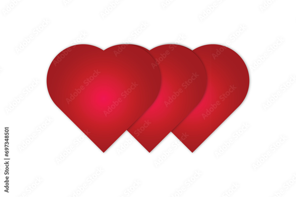 realistic red heart with shadow realistic red heart with shadow