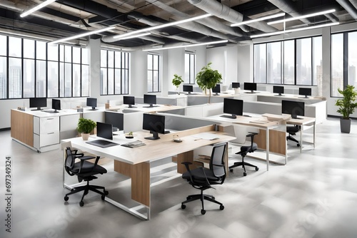 Office interior Design generated by AI technology