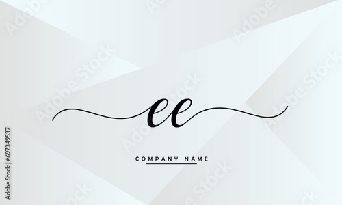 EE Alphabets Letters Logo Monogram