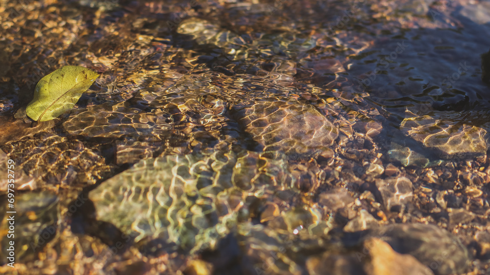 water texture formed on the creek