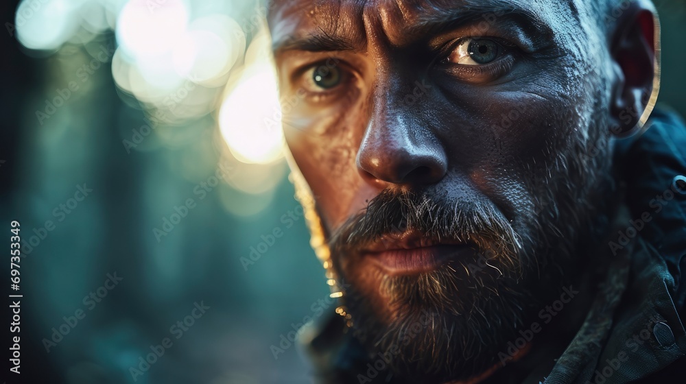 Portrait Tired Man Looking Mirror His, Background HD For Designer Portrait Tired Man Looking Mirror His, Background HD For Designer
