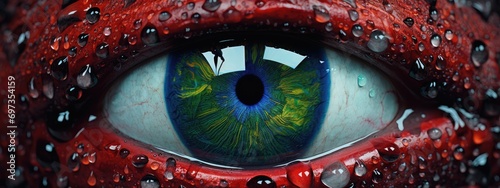 A close-up of a dragon's eyes. The reptilian gaze.