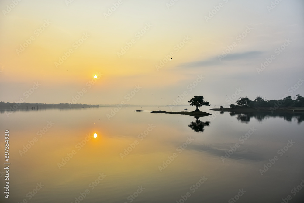 Early morning view of an ice age pond Early morning view of an ice age pond