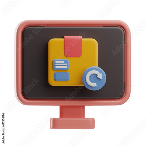 Shipping And Delivery Object Order Proccesd 3D Illustration