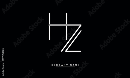 Tableau sur toile HZ, ZH, H, Z Alphabets Letters Logo Monogram