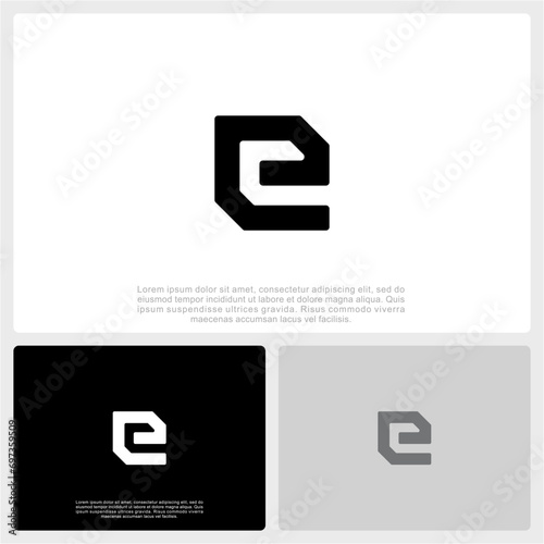 Initial Vector E Logo Design. Initial E Monogram Logo Vector Template.