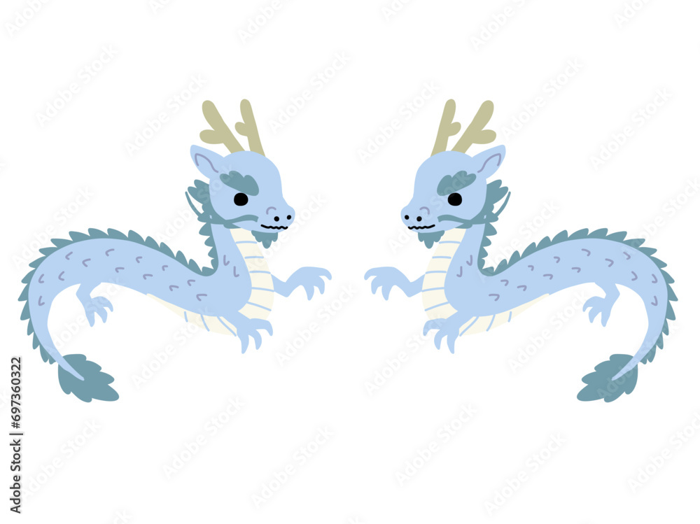 龍　ドラゴン　辰年　ベクター